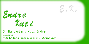endre kuti business card